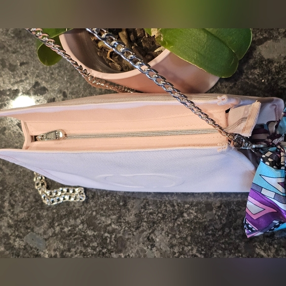 Christian Dior Signature "CD" Clutch w/Crossbody Chain, Twilly, & Charms Added - Picture 6 of 17